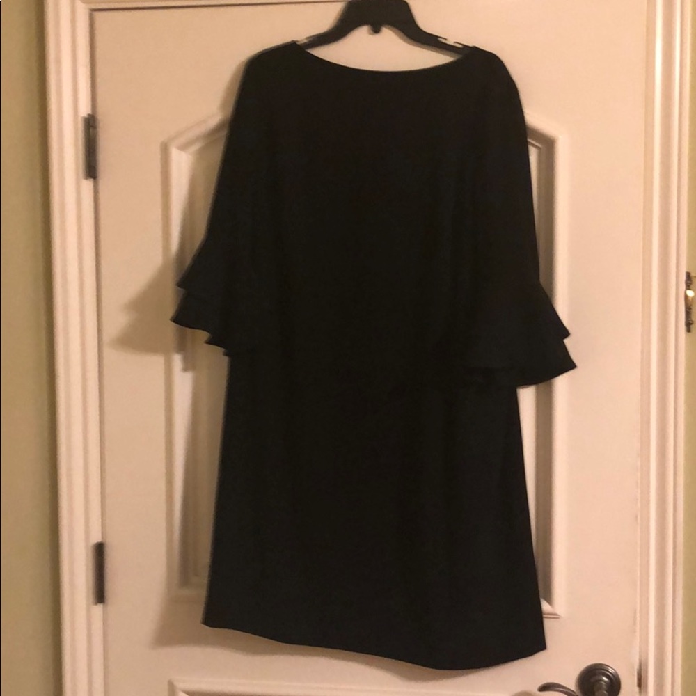 Black dress.  Bell sleeves. Sz 14w Ralph Lauren.